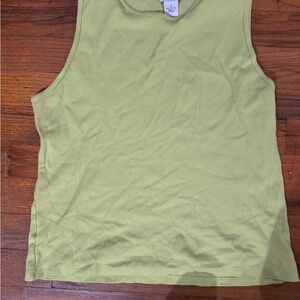 LOFT Light Green Ribbed Tank Top